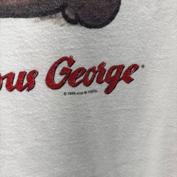 Vintage Curious George Ether Shirt 1995 Book Movie TV Promo Monkey XL Cronies - Picture 4 of 7